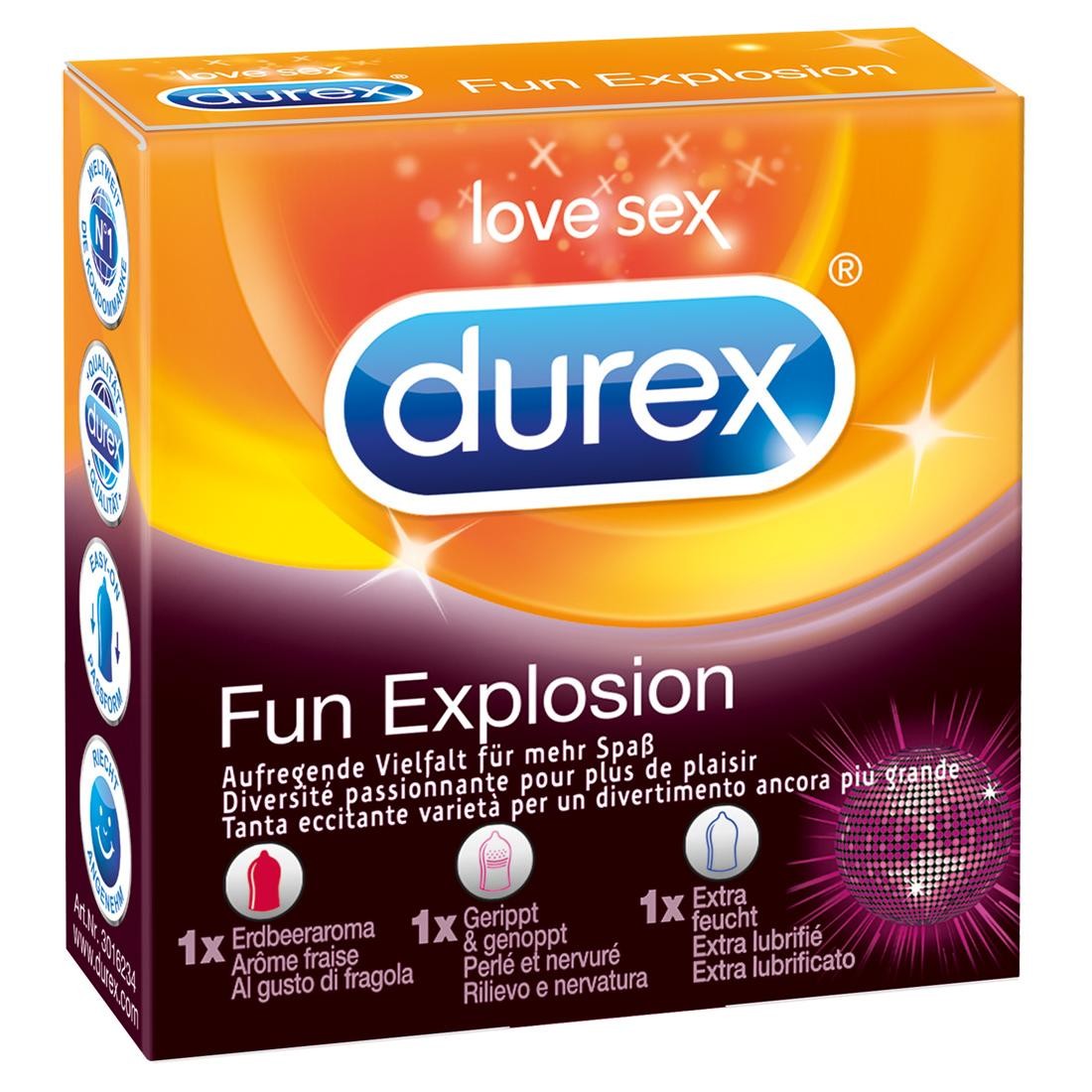  Durex  Fun  Explosion  3er  -  Kondome 