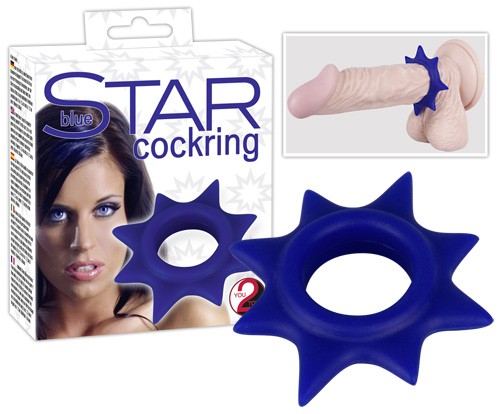  You2Toys  -  Blue  Star  Cockring  -  Penisring 