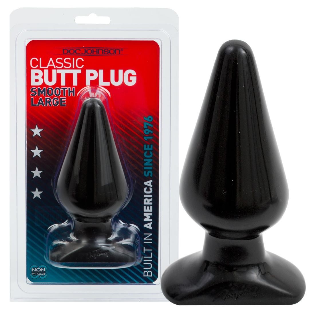  Doc  Johnson  -  Butt  Plug  Smooth  Large  Black  -  Analplug 