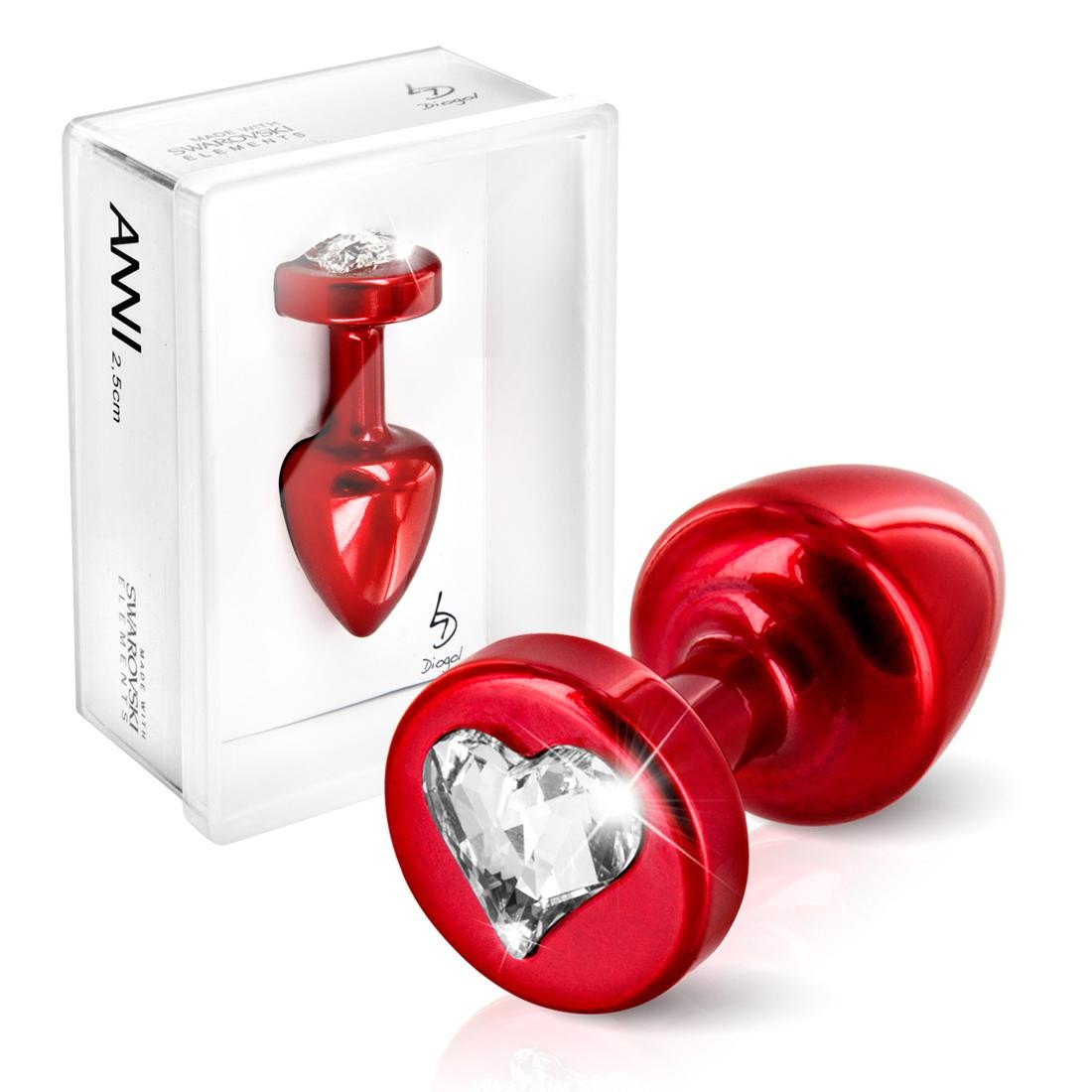  ANNI  by  Diogol  -  ANNI  R  Heart  red  T1  crystal  -  Analplug 