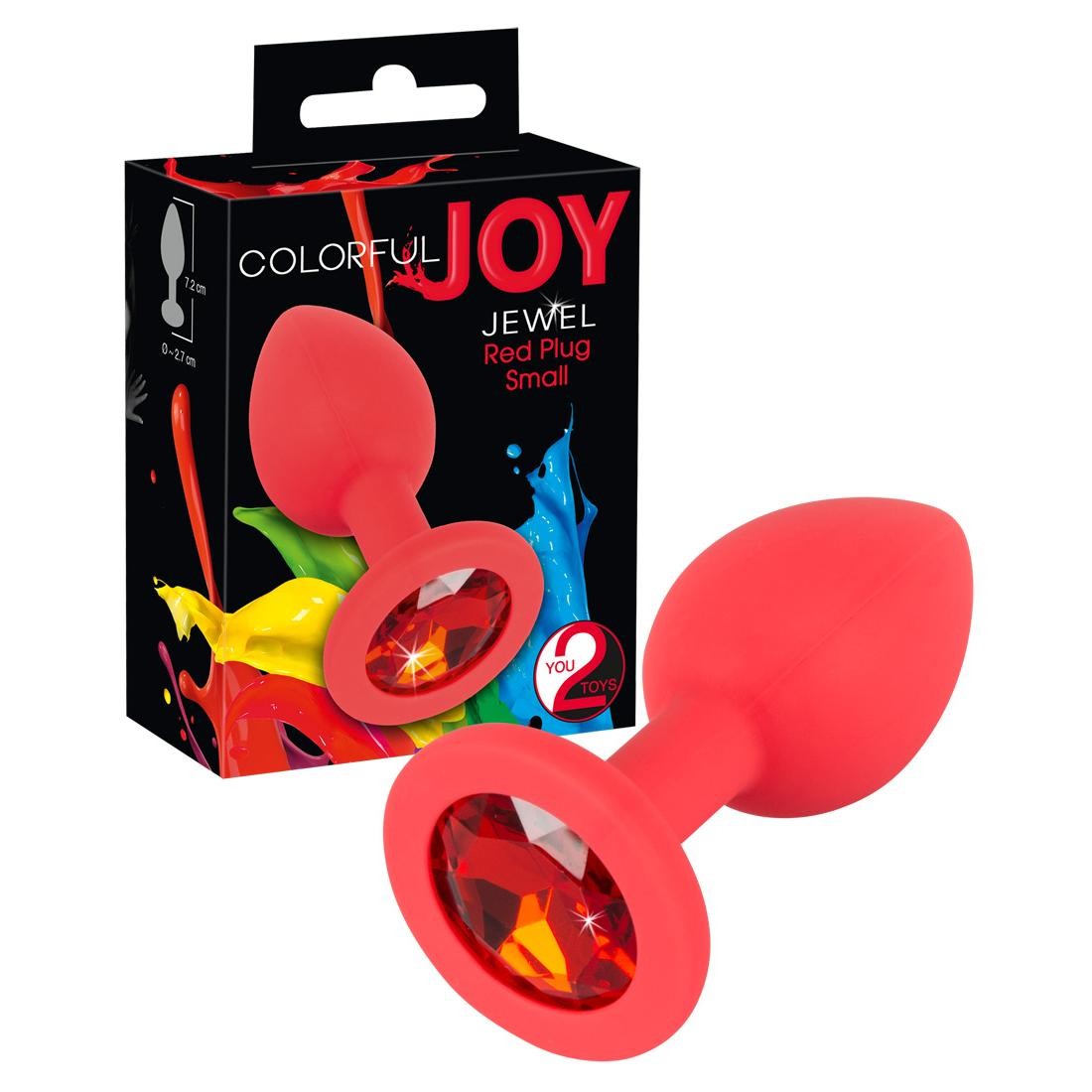  You2Toys  -  Colorful  Joy  Jewel  Red  Plug  sm  -  Analplug 