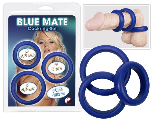  You2Toys  .  Blue  Mate  Cockring  3er-Set  -  Penisringe 