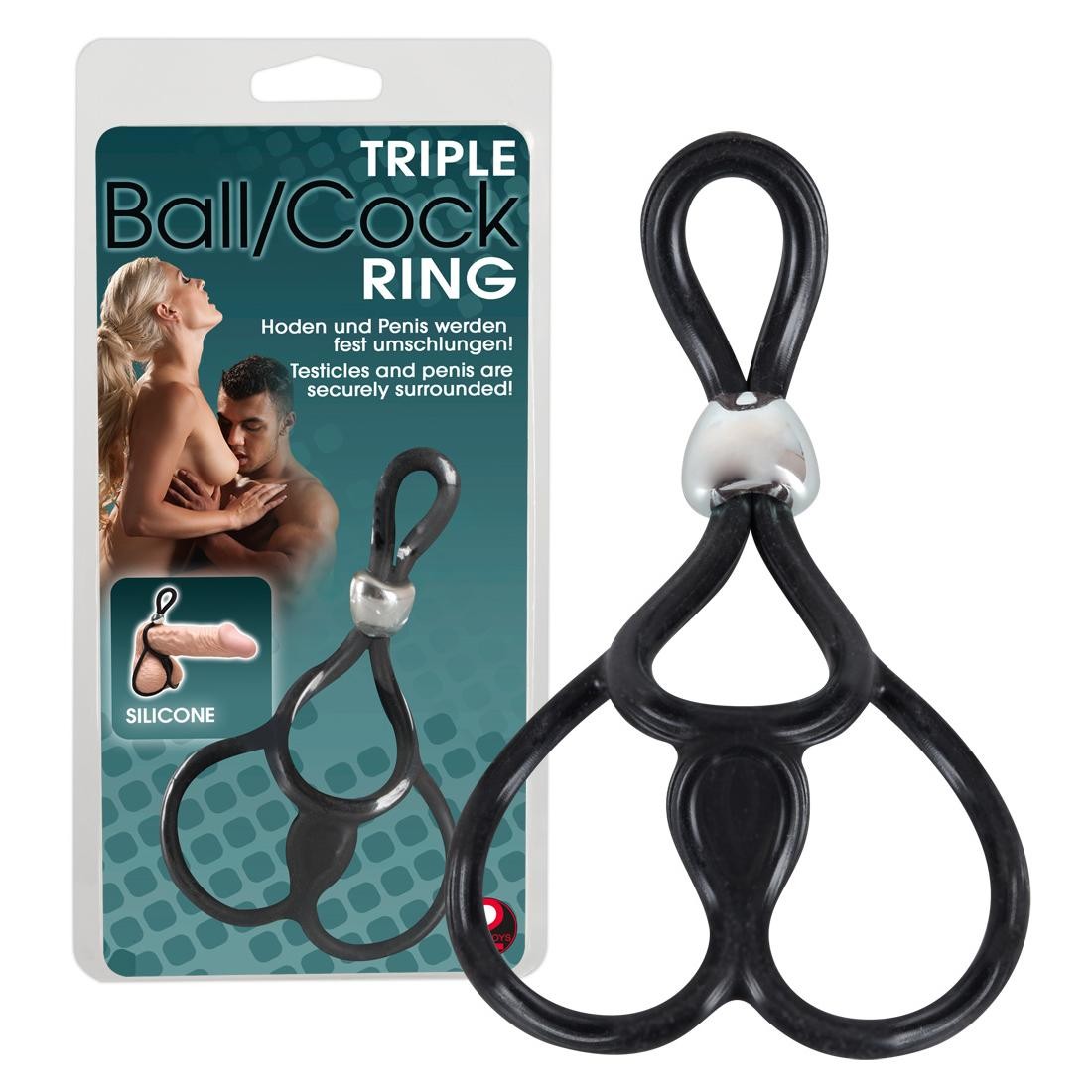  You2Toys  -  Triple  Ball-  und  Cockring  -  Penis-  und  Hodenring 