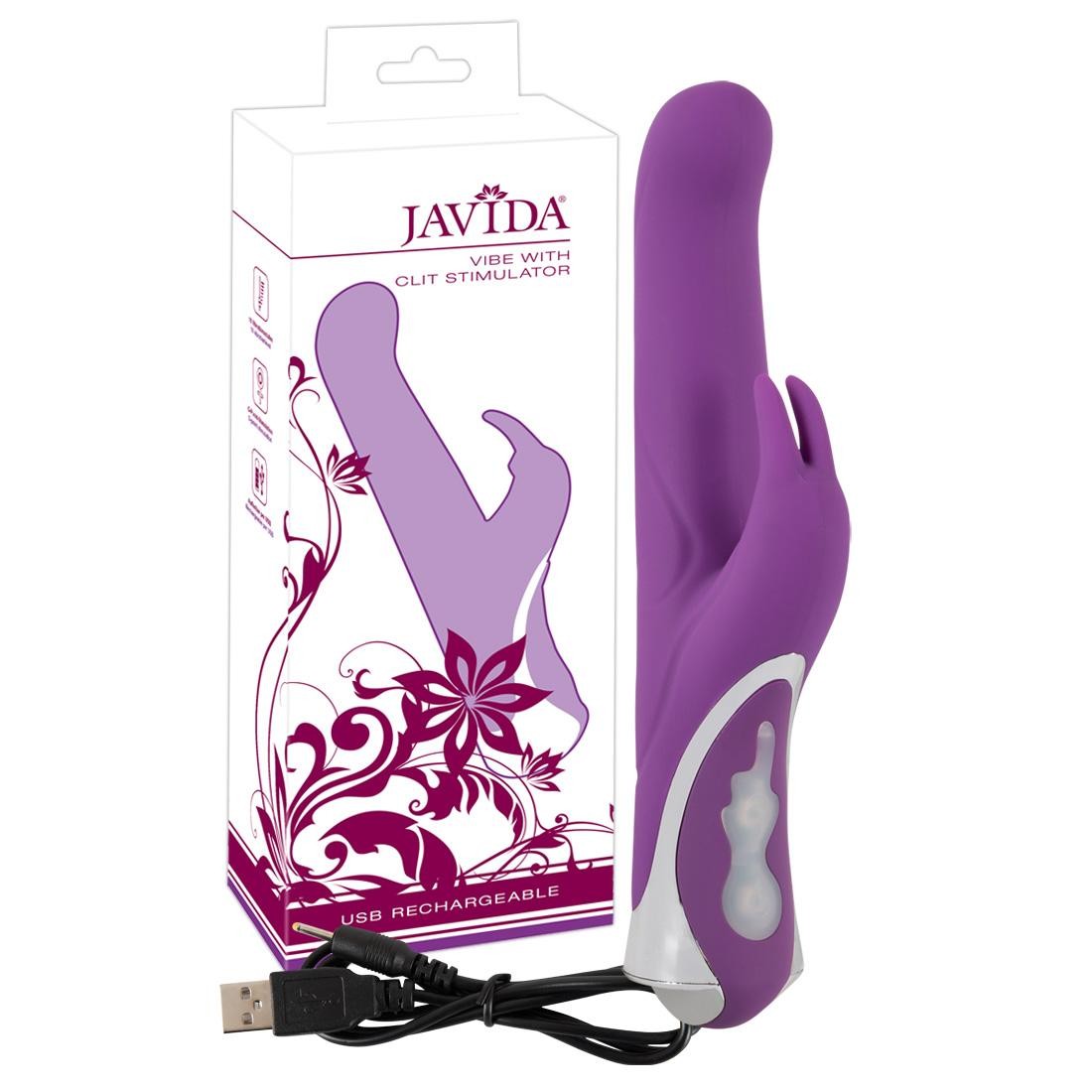  JAVIDA  -  Javida  Vibe  with  clit  stim  USB  -  Vibrator  mit  Klitorisreizer 