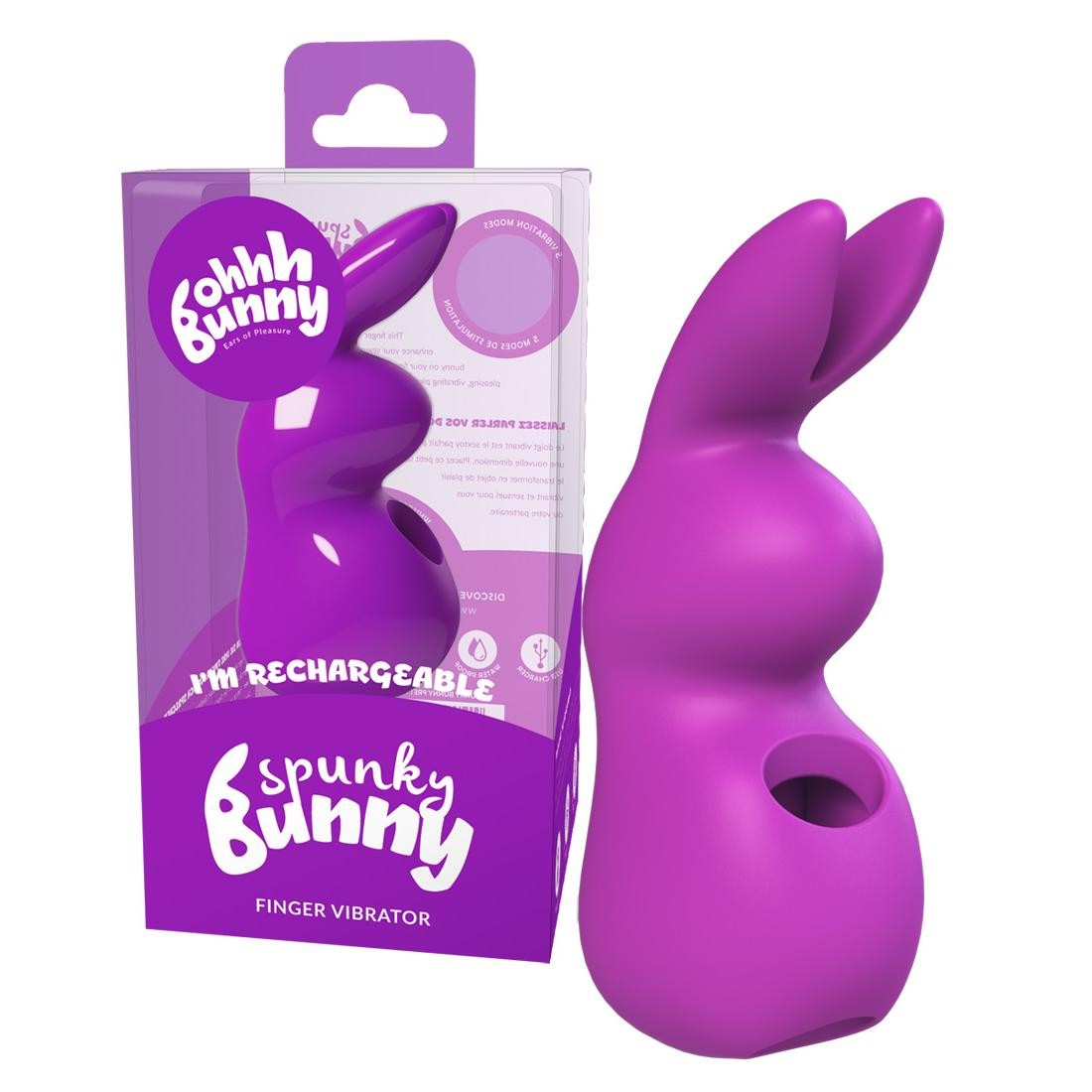  Ohhh  Bunny  -  Spunky  Bunny  Fingervibe  Purple  -  Fingervibrator 