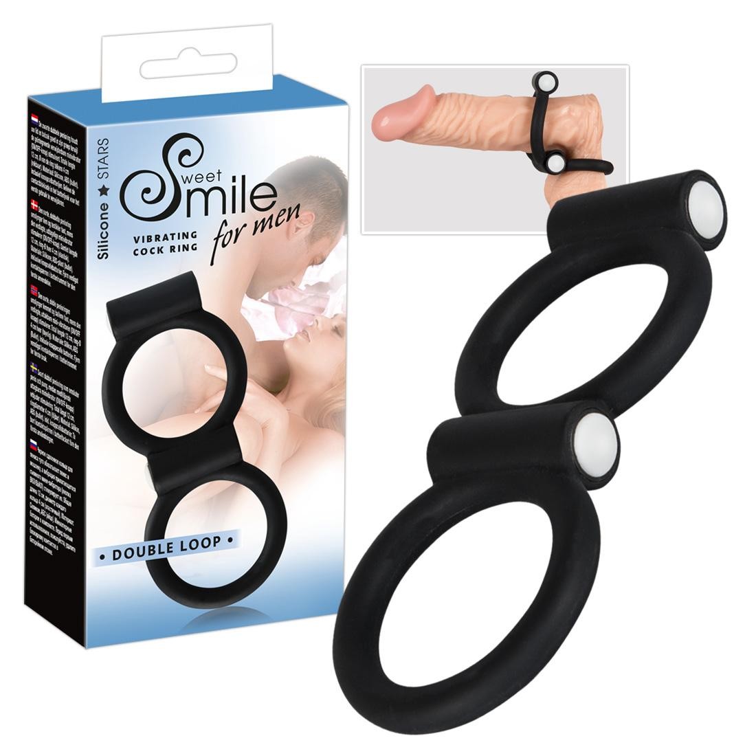  Sweet  Smile  -  Sweet  Smile  Double  Loop  -  vibrierender  Penisring 