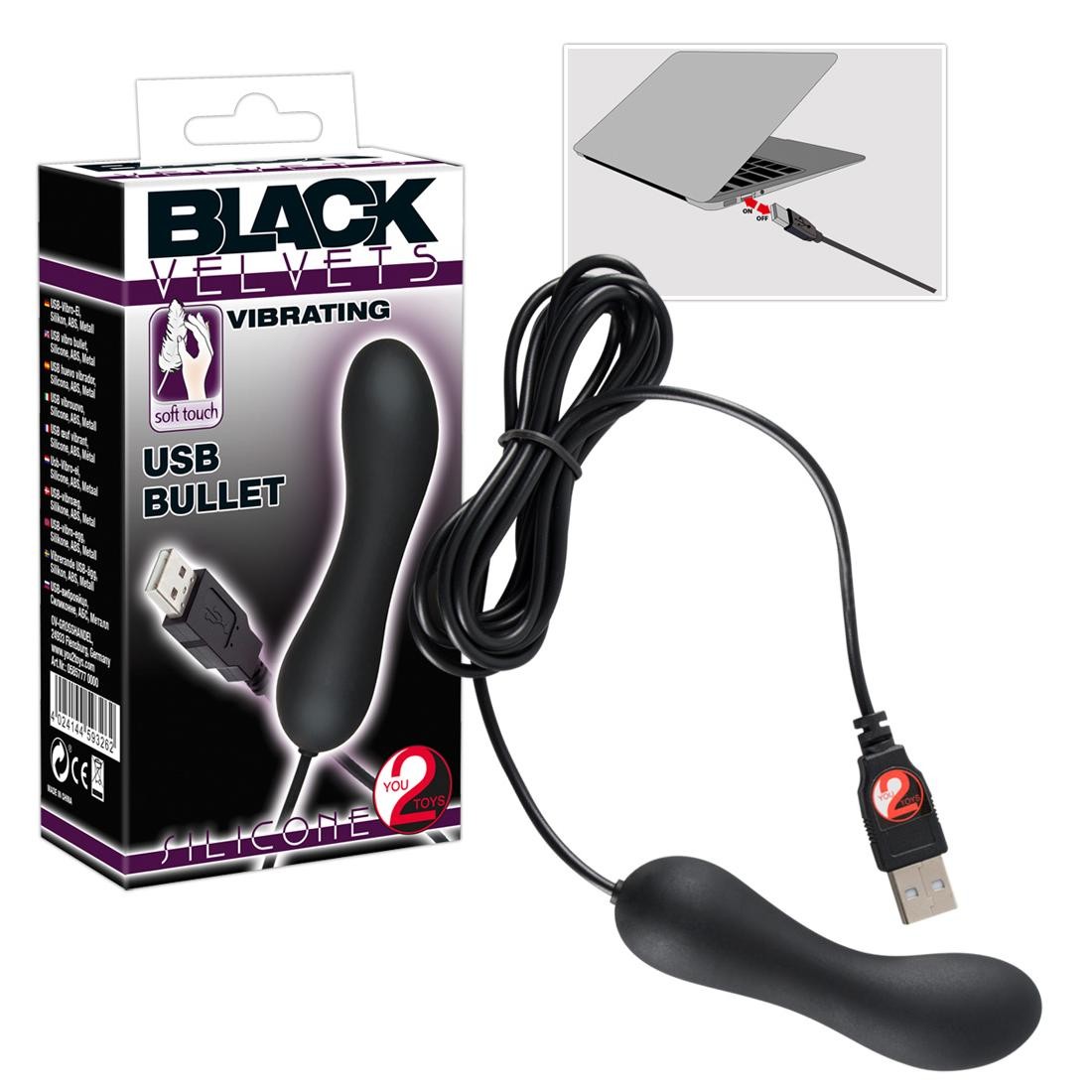 Black  Velvets  -  Black  Velvets  USB  Bullet  -  Mini-Vibrator 