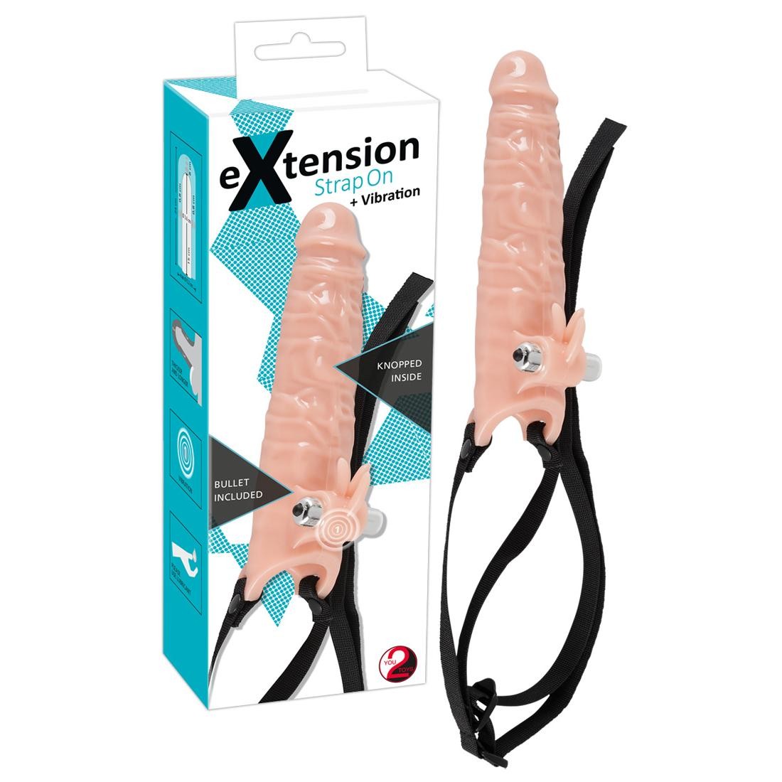  You2Toys  -  Extension  Strap  On  +  Vibration  -  Penishülle  mit  Vibration 