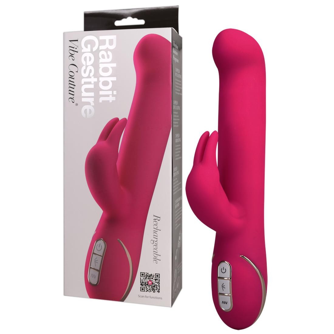  Vibe  Couture  -  Rabbit  Gesture  Pink  -  Vibrator  mit  Klitorisreizer 