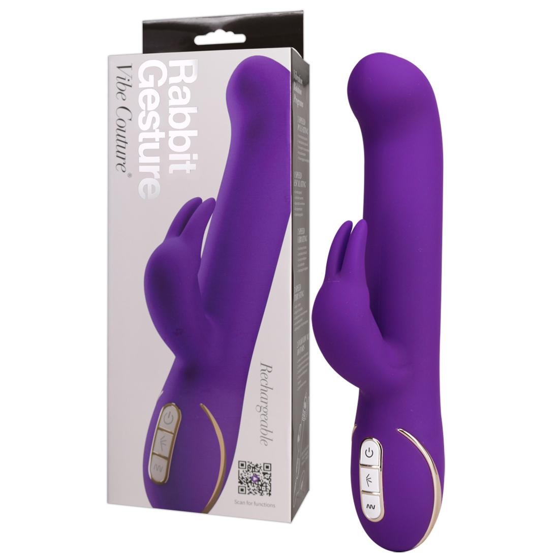  Vibe  Couture  -  Rabbit  Gesture  Purple  -  Vibrator  mit  Klitorisreizer 
