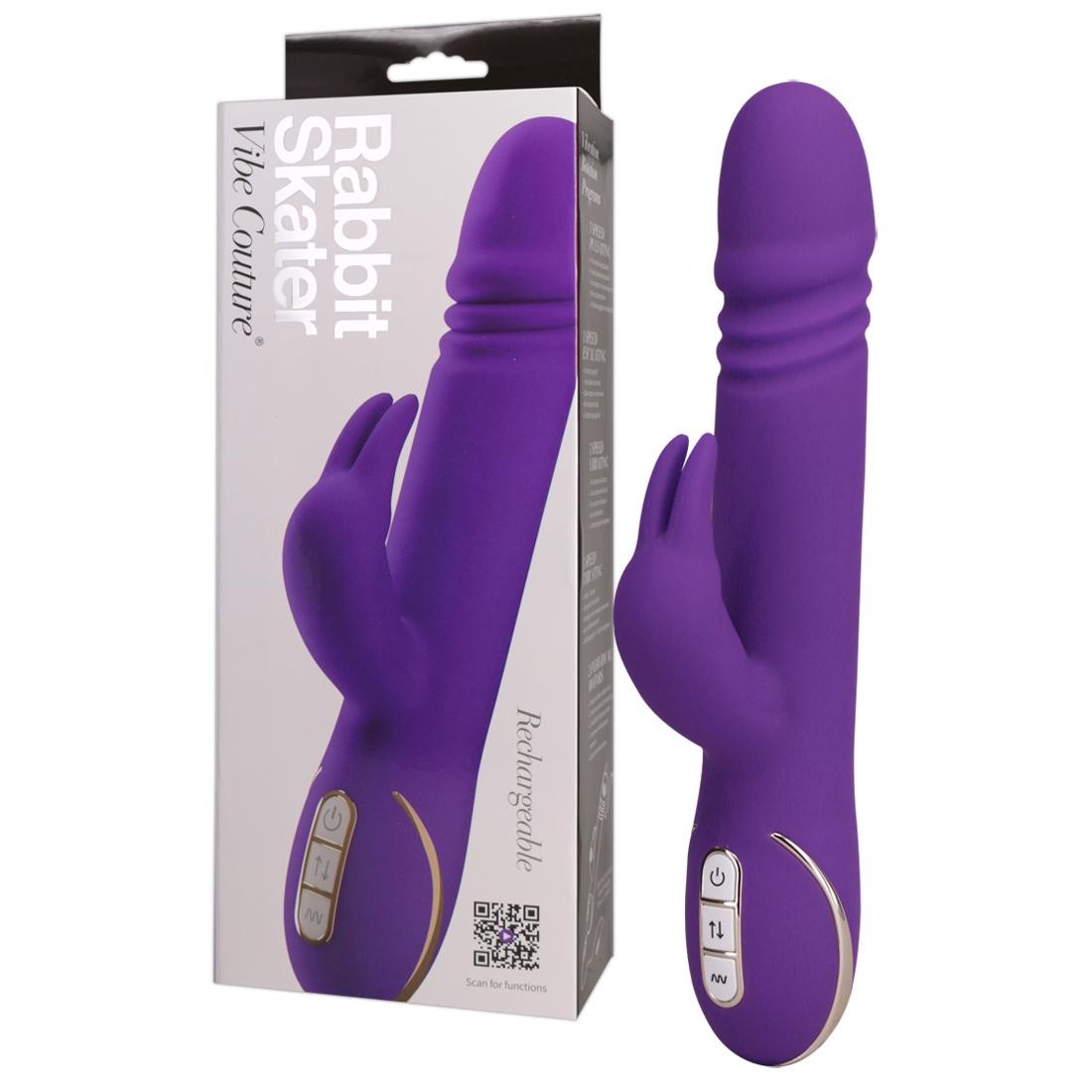  Vibe  Couture  -  Rabbit  Skater  Purple  -  Vibrator  mit  Klitorisreizer 