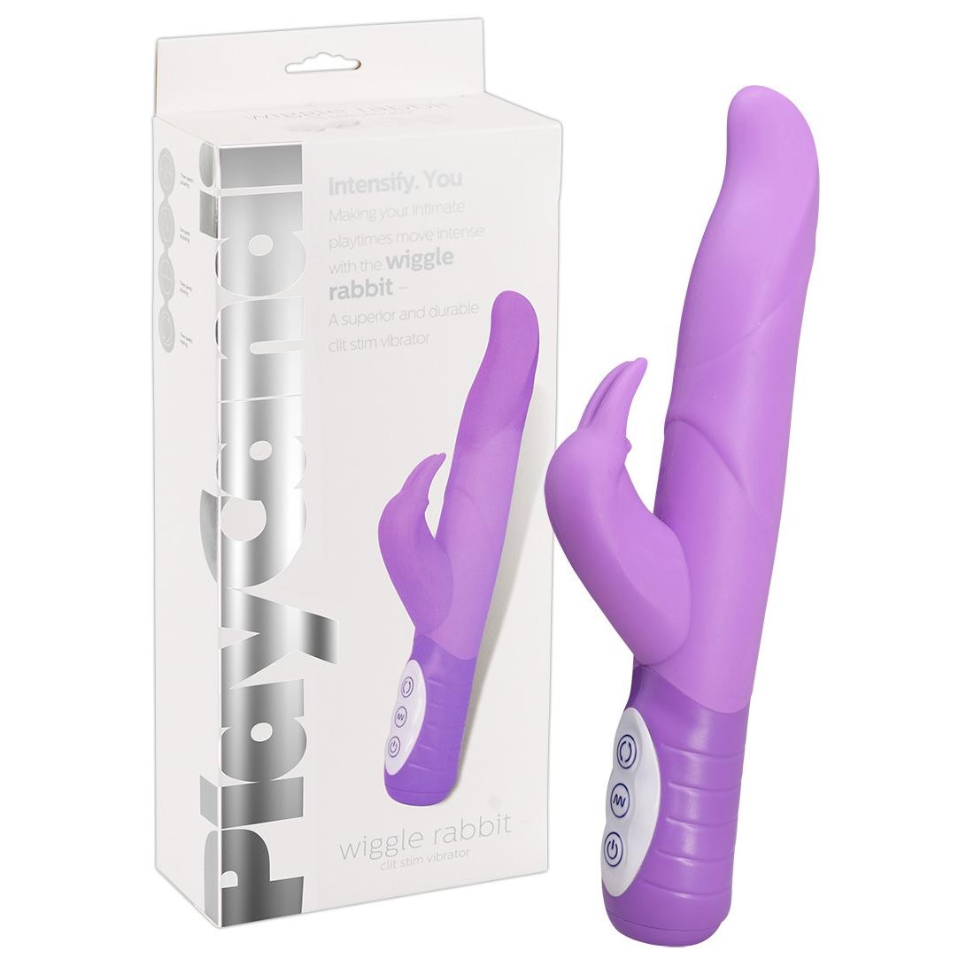  PlayCandi  -  Wiggle  Rabbit  Purple  -  Vibrator  mit  Klitorisreizer 