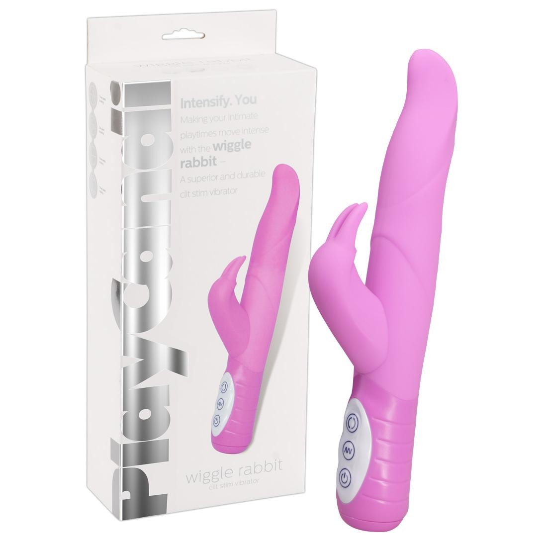  PlayCandi  -  Wiggle  Rabbit  Pink  -  Vibrator  mit  Klitorisreizer 