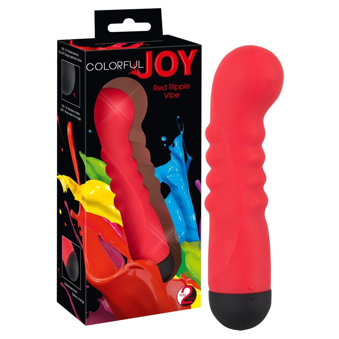  You2Toys  -  Colorful  Joy  Red  Ripple  Vibe  -  Vibrator 