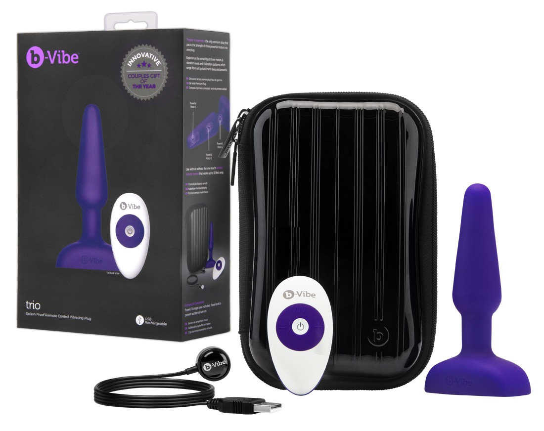 b-Vibe  -  b-Vibe  trio  plug  purple  -  Analplug 