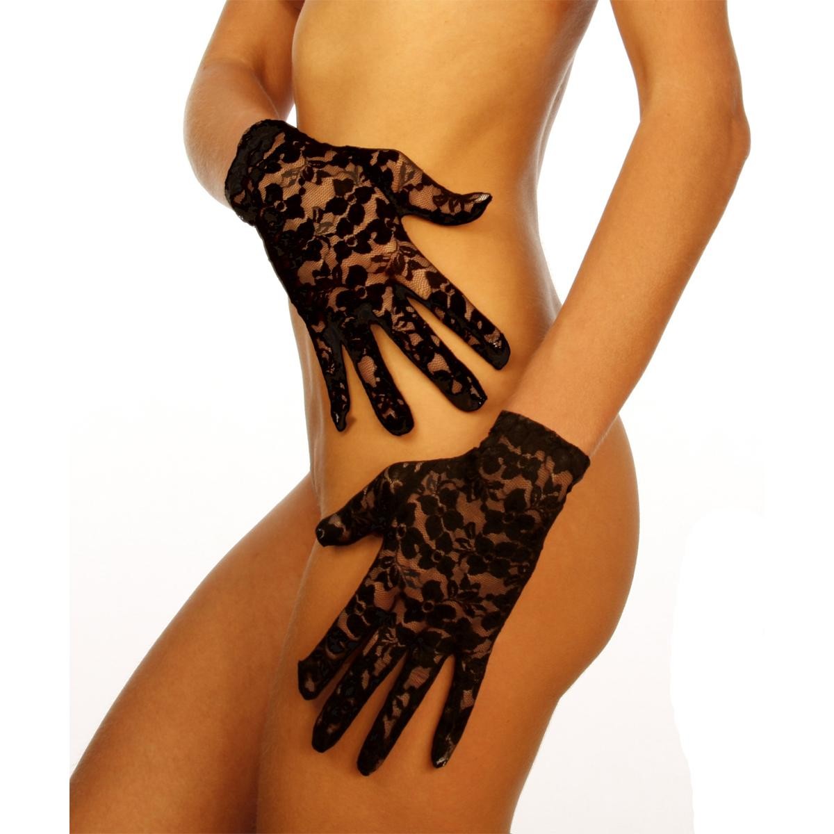  Beautys  Love  -  Spitzen-Handschuhe  kurz  -  schwarz 
