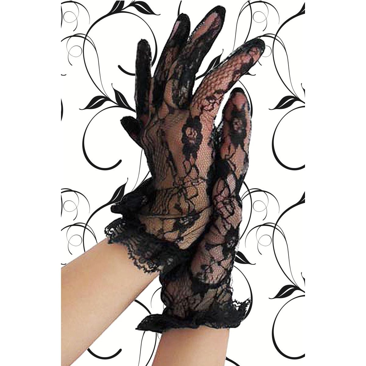  *NL  Beautys  Love  -  Spitzen-Handschuhe  kurz  -  schwarz 