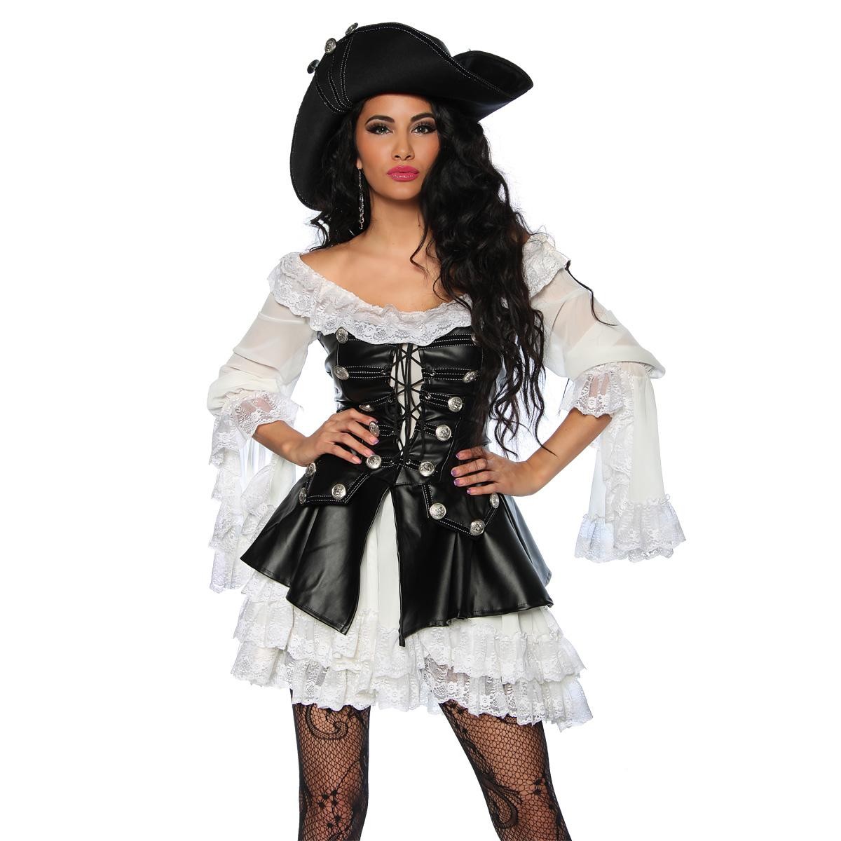  Piratenkostüm  -  schwarz/weiß 