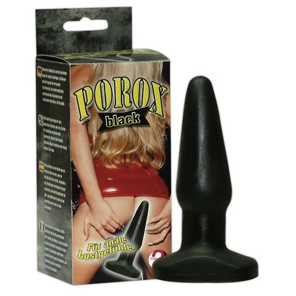  Analplug  Porox  mit  Saugfuß  -  schwarz 