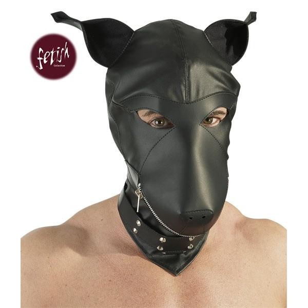  fetish  collection  -  Lederimitat  Dog  Mask  -  Hundekopf-Maske 