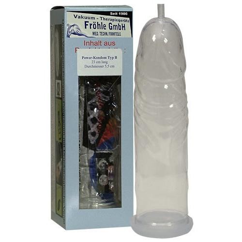  Fröhle  -  Penispumpe  -  Power  Kondom  Typ  B  glasklar 
